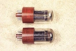 Two, Raytheon 6SN7WGT, Military, Brown Base, Matching Date Pair, 6SN7GT Eq. Fixed Price $174.95.