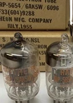(2) Raytheon Nos JAN-CRP-5654 6AK5W / 6096 Vacuum Tubes Tested (1950 S). Fixed Price $24.88.