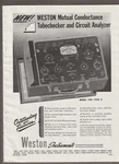 1946 Weston Instruments Tubechecker Magazine Ad Alsam Products Star Measurements. Fixed Price $8.42.