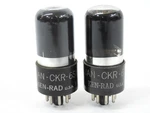 Ken-rad VT-231 Jan Ckr 6SN7GT Black Glass Tube Pair (test Nos). Fixed Price $320.00.