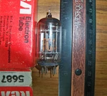 Strong Rca Long Black Plate Getter 5687 Tube - 116/118. Fixed Price $12.59.