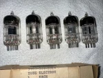 Sperry Gyroscope Spl 710551 Tube-lot Of 5- Radio, 1956 Af Matching Codes. Fixed Price $20.00.