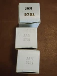 Three (3) Jan 5751 Vacuum Tubes Sylvania & Ge - 1975 Original Boxes Untested. Fixed Price $59.95.