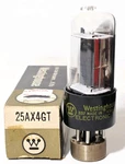 1 Westinghouse 25AX4GT Rectifier Vacuum Tube Tested Nos On Tv - 7. Fixed Price $9.95.