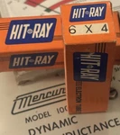 1962/PAIR/6X4/HIT-RAY/HITACHI/BLACK/ANODE/SLICER/PLATE/RECTIFIER/TUBES/NIB/TOP. Fixed Price $191.25.