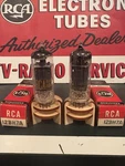Matched Pair Rca 12BH7A Black Plate Halo Get Tubes 539C&MAXI Tested Nos Nib. Fixed Price $142.50.