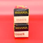 Two Sylvania 12AX4GTB Half Wave Rectifier Tubes Nos Nib Both Test Strong TV-7. Fixed Price $5.45.
