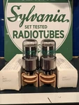 Match Pair 1973 Jan Sylvania 6J5WGT Black Plate Tubes 539C Tested Nos Nib. Fixed Price $64.99.