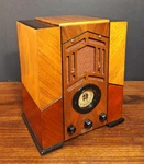 Old Antique Wood Belmont Mini Tombstone Vintage Tube Radio - Restored & Working. Fixed Price $525.00.