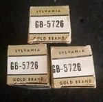 Three Sylvania GB-5726 Vacuum Tubes Nos. Fixed Price $15.00.