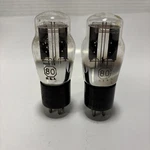 (2) Rca Cunningham Type 80 Rectifier Tubes Black Plates Etched Base Tested. Fixed Price $34.99.