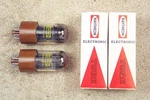 Two, New, Raytheon 6SN7WGT, Military, Brown Base, Matching Date Pair, 6SN7GT. Fixed Price $334.95.