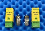 Two Amperex ECC88 6DJ8 Vacuum Tubes/ Nos /amplitrex Tested +100% Holland Halos. Fixed Price $579.00.
