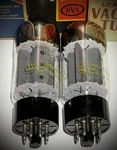 Current & Gm Matched Pair Ge (labeled Westinghouse) Fat Bottle EL34 Tubes Ex+. Fixed Price $178.00.