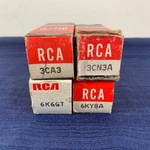 Vintage Rca Electron Vacuum Tube Lot Of 4 - Nos 3CA3 3CN3A 6K6GT 6KY8A. Fixed Price $12.95.