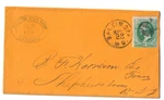 1870 Western National Bank Baltimore Stamp Cancel/star /postal Cover. Virginia. Fixed Price $29.99.