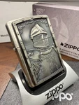 Genuine Zippo Limited 2000 Lighter Knight's Tale Antique Silver New Box. Fixed Price $192.09.