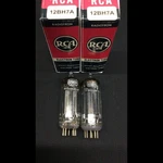 Matched Pair Rca 12BH7A Black Plate Foil Strip Getter Vacuum Tubes 10.9816. Fixed Price $239.95.
