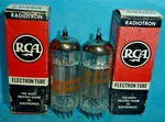 2 Rca 6BA8A Tubes Grey Plates Halo Getters. Fixed Price $13.95.