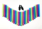 24 Neon Test Tube Shot Glasses - With Bonus Liquor Pourers For Spill Pours .... Fixed Price $26.07.