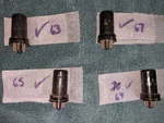 Lot Of Four (4) Rca Crc 6SH7 Vacuum Tubes - All Test Good. Fixed Price $14.51.