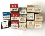 Lot Of 14 Vtg Electron Tubes, Rca, Delco, Realistic Lifetime Gold Clad Nos. Fixed Price $39.98.