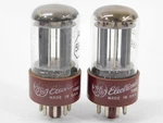 Rca (ge Label) 5691 Red Base Black Plate Vintage Nos Tube Pair (nicely Matched). Fixed Price $195.00.