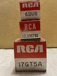 Lot Of 3 - Rca Electronic Tubes Original Boxes (nos) 6BU8; 4BL8/XCF80; 17GT5A. Fixed Price $10.99.