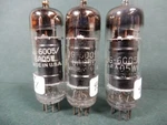 Ge Black Plate 6005 6AQ5W Vacuum Tubes (3) Amplitrex Tested 99% 95% 92% Gm. Fixed Price $20.00.