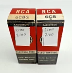 Rca 6C8G Radiotron Vacuum Tubes Matched Pair Tested 2100 W/ Boxes Nos. Fixed Price $73.49.