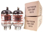 2X = 396A 2C51 CK5670 Raytheon Pair Tubes Valves Windmill Getters Nos. Fixed Price $91.99.