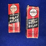 (2) Vintage Amperite 6F45T Time Delay Relay Tubes Nos. Fixed Price $20.00.