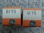 Lot Of 2 Ge 6FY5 Electronic Vacuum Tubes Amp Stereo Ham Radio Transceiver. Fixed Price $12.50.