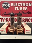 1972 Matched Pair Rca Amperex Holland 6360 Grey Plate Tubes 539 Test Nos Nib. Fixed Price $16.50.