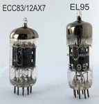 Vacuum Tubes - EL95 & ECC83/12AX7 Used But Working. With Shields Sockets.. Fixed Price $45.00.