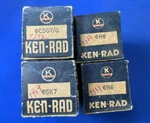 4 Nos Ken-rad Radio Tubes, Original Boxes. Fixed Price $11.99.