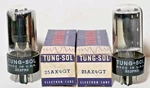 Date Matched Pair Tungsol 25AX4GT Rectifier Vacuum Tubes Tested Nos On Tv - 7. Fixed Price $19.95.