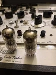 Matched Pair Amperex ECC189 6ES8 Holland Nos 9500/9500 9500/9250 539C. Fixed Price $215.00.