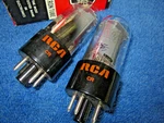Nib Matched Pair Rca 6V6GTA Tubes Clear Tops/bottom Getters. Fixed Price $125.00.