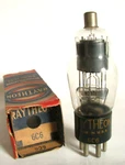 One Raytheon 6C6 / CK-108 Tube New Old Stock In Box, Hickok TV7D Tested. Fixed Price $18.50.