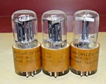 3 Chatham Electric Type Jan Cahg 25Z6WGT Radio/audio Tubes, Brown Base. Fixed Price $13.50.