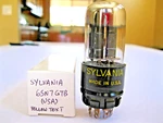 Sylvania 6SN7GTB/6SN7 Vacuum Tube Chreome Top Black Plate TV-7 Tested.. Fixed Price $23.22.