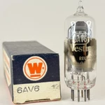 (1) Tested Westinghouse 6AV6 Tube With Box Code 7R48 Duplex Diode High Mu Triode. Fixed Price $12.95.
