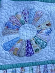 Dresden Plate Pattern Quilt Circa 1940S Clean 87 X 71 Nice Old Fabric Colors. Fixed Price $385.00.