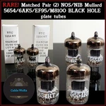 Mullard 5654/6AK5/EF95/M8100 Black Hole Plate Tubes Matched Pair (2) Nos/nib. Fixed Price $34.50.