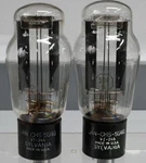 Sylvania Jan Chs 5U4G / VT-244 Hanging Getter, Well Balanced Tubes #K7. Fixed Price $159.95.