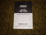 Mercury Model 1100A Tube Test Instruction Manual (pdf E-format). Fixed Price $16.99.