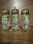 Lot Of 3 Amperex 6084/E80F Gold Pin Tubes Holland Test Nos. Fixed Price $75.00.
