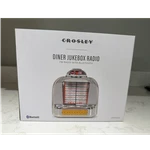 Crosley Fm Radio Bluetooth Usb Flippable Title Cards Silver CR1120A-SI. Fixed Price $30.00.