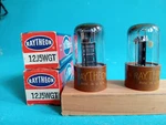 Raytheon * 12J5WGT Brown Base Nos Nib 1950 Usa Last Pair!. Fixed Price $53.63.